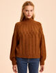 I.Code camel cable knit sweater-2