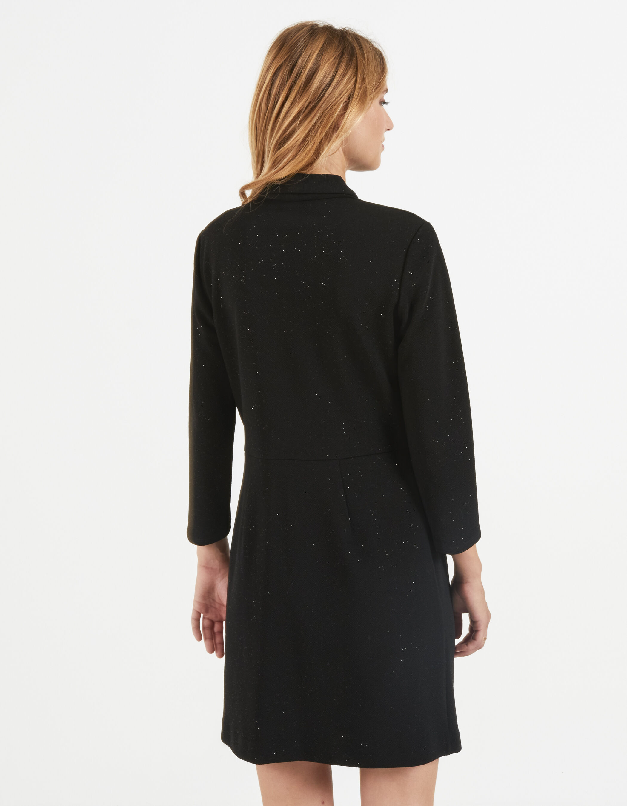 Robe noire pailletee esprit smoking I.Code