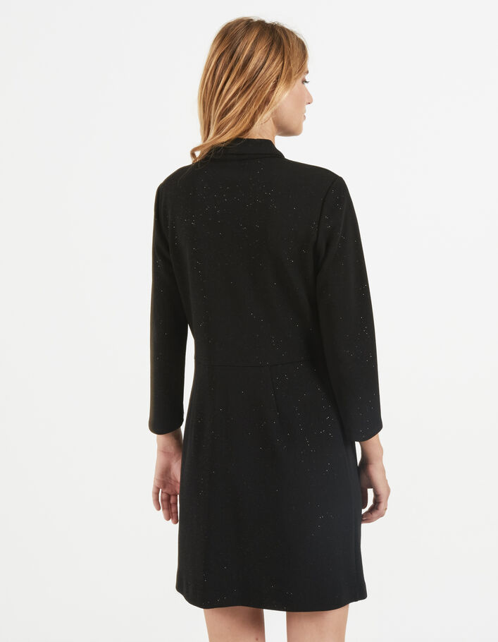 Zwarte jurk glitters smokingstijl I.Code - I.CODE