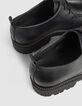 Schwarze Herren-Lederderbyschuhe mit Plateau-5