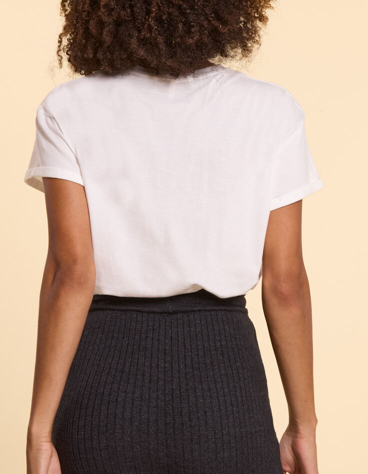 Camiseta blanca estampada Pink Power I.Code-3