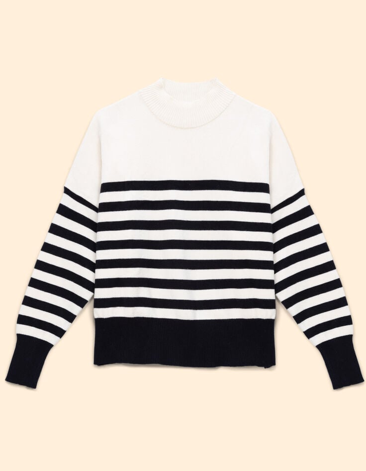 I.Code ecru sailor sweater with black stripes-7 I.Code ecru sailor sweater with black stripes-7