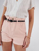 Rosa Shorts mit hohem Bund mit Gummizug I.Code-2