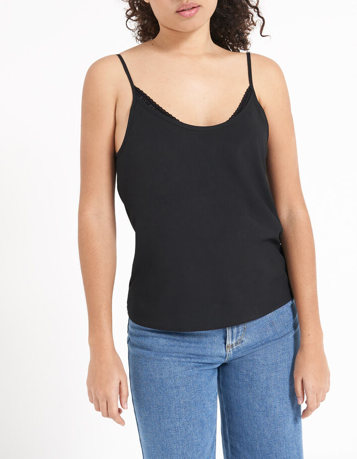 Top noir esprit lingerie avec brassière I.Code-7
