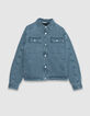 Blaue Jeansjacke in &Uuml;bergr&ouml;&szlig;e f&uuml;r Damen mit Steppjacke-7