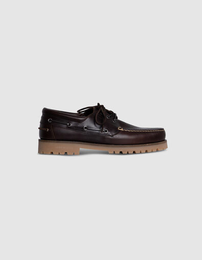 Herren Bootsschuhe aus braunem Leder - IKKS