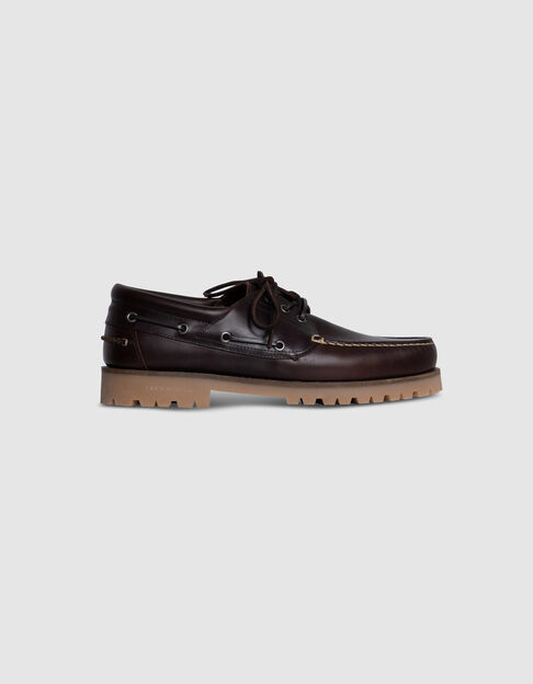 Herren Bootsschuhe aus braunem Leder - IKKS