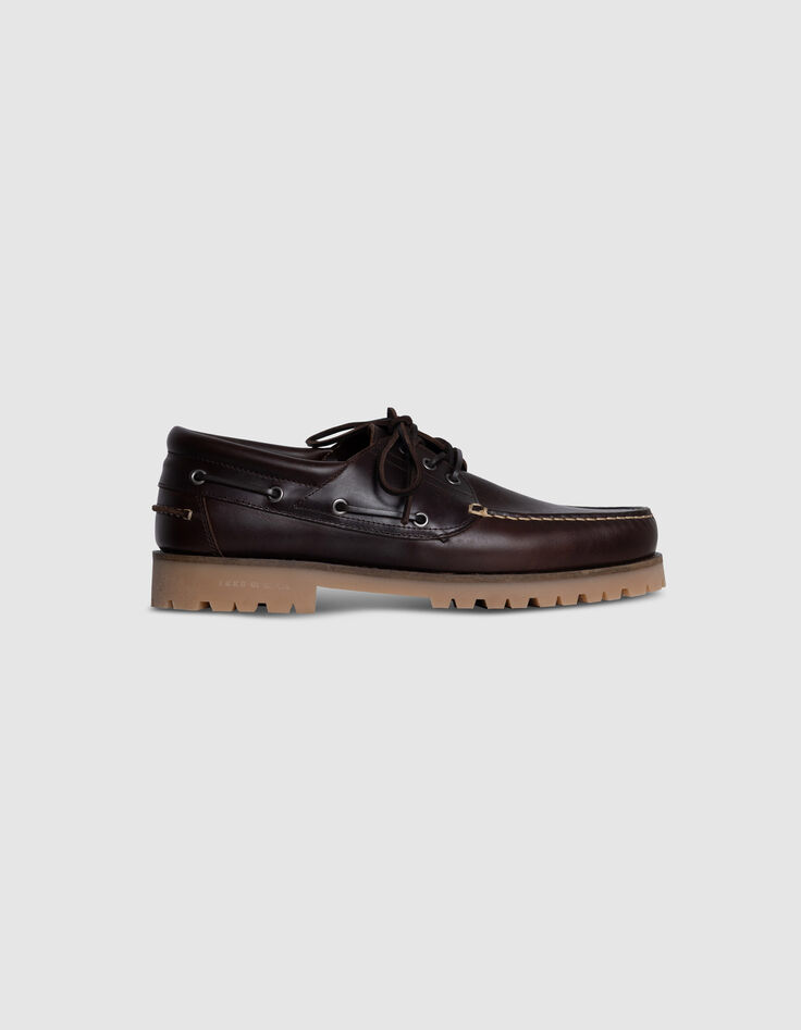Herren Bootsschuhe aus braunem Leder-1