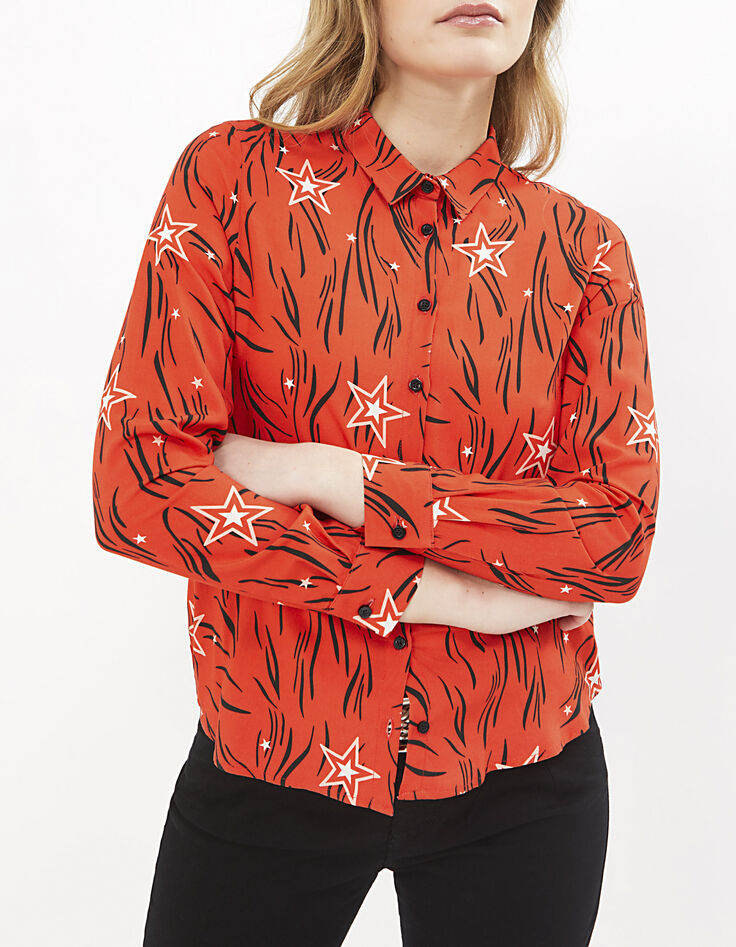 Camisa llama estampado cebra estrellado I.Code-2