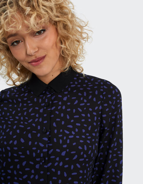 Blusa negra lunares espalda plisada I.Code