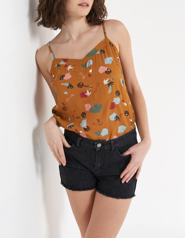 Top mélèze esprit lingerie imprimé ludique I.Code-1