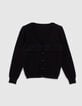 Cardigan noir tricot avec dentelle I.Code-4