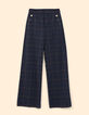Marineblaue elegante Hose mit Karos I.Code-7