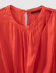 Orangefarbene Damen-Bluse aus recyceltem Material-7