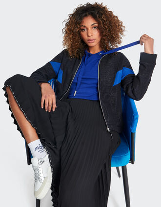 Blouson noir et bleu saphir biface I.Code