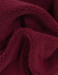I.Code burgundy striped sherpa sweatshirt-9