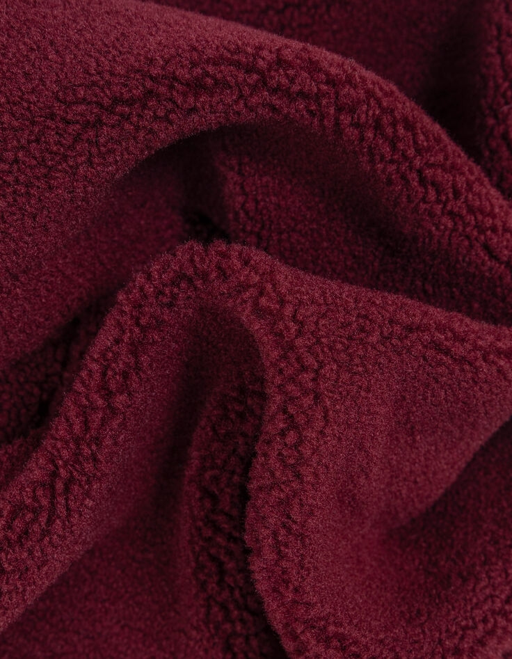 I.Code burgundy striped sherpa sweatshirt-9