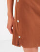 I.Code caramel short skirt with press studs on sides-3