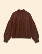 I.Code camel cable knit sweater-6