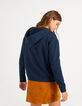 Sudadera navy azul con capucha y mensaje I.Code-3
