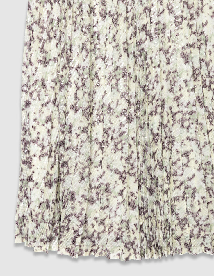Gr&uuml;ner Damen-Camouflage-Faltenrock mit Paillettenstickerei-9