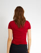 Tee-shirt rouge profond Happy Queen I.Code-3