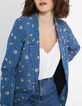 Blauer Blazer mit Blumen-Punkte-Print I.Code-2