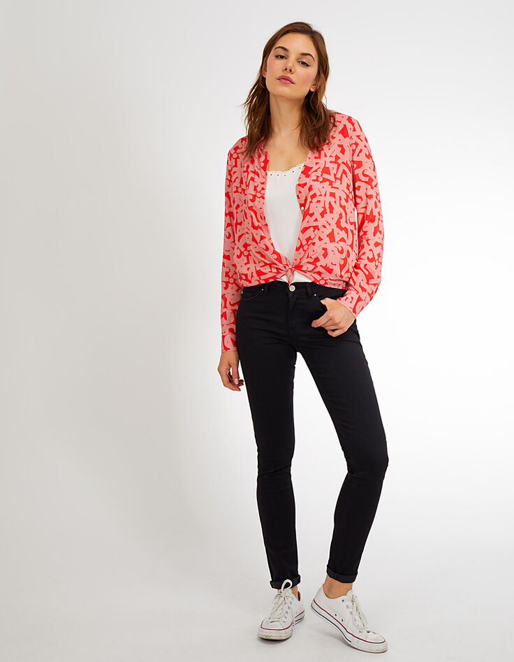 Roze overhemd met geometrische letterprint I.Code-7