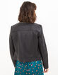 Chaqueta de cuero negra con galones microcadenas I.Code-3