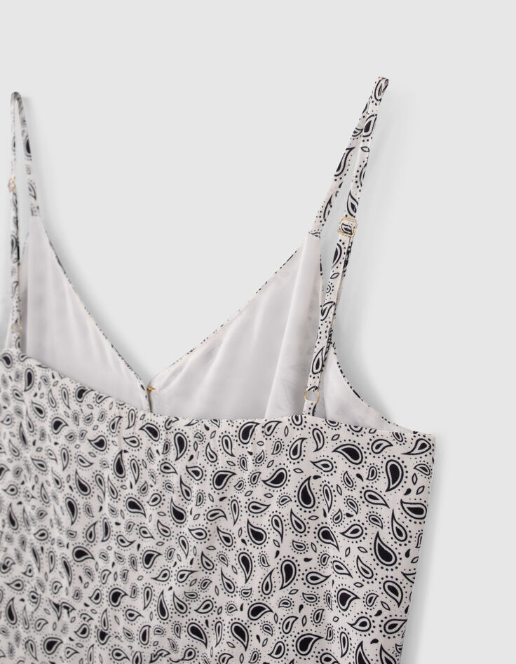 Vestido blanco estampado cashmere I.Code-6