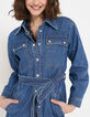 Surchemise mi-longue en jean authentique ceinturée I.Code-1