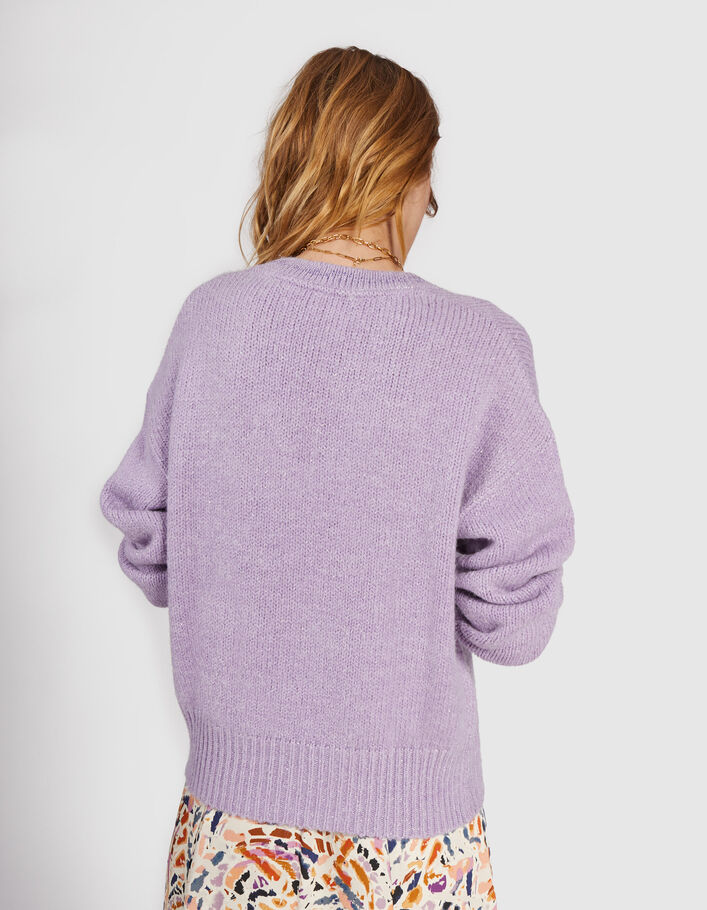 I.Code mauve lurex knit sweater - I.CODE