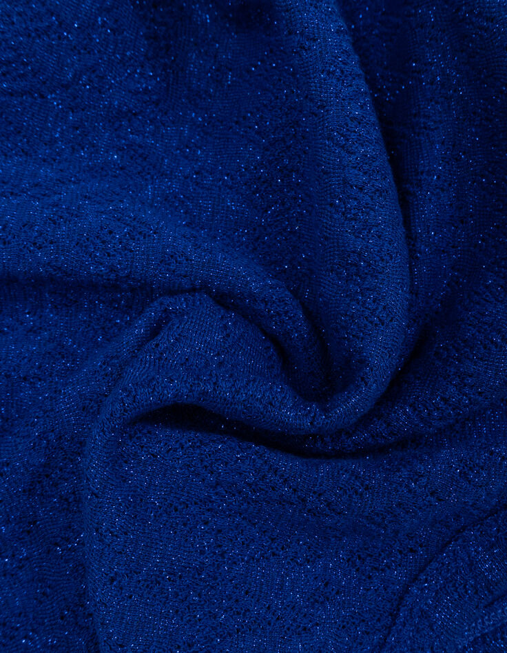 Camiseta de tirantes azul lúrex malla calada fantasía I.Code-3 Camiseta de tirantes azul lúrex malla calada fantasía I.Code-3
