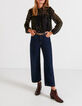 Blusa negra con estampado patchwork I.Code-4
