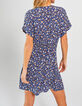 I.Code navy tachist print dress-2