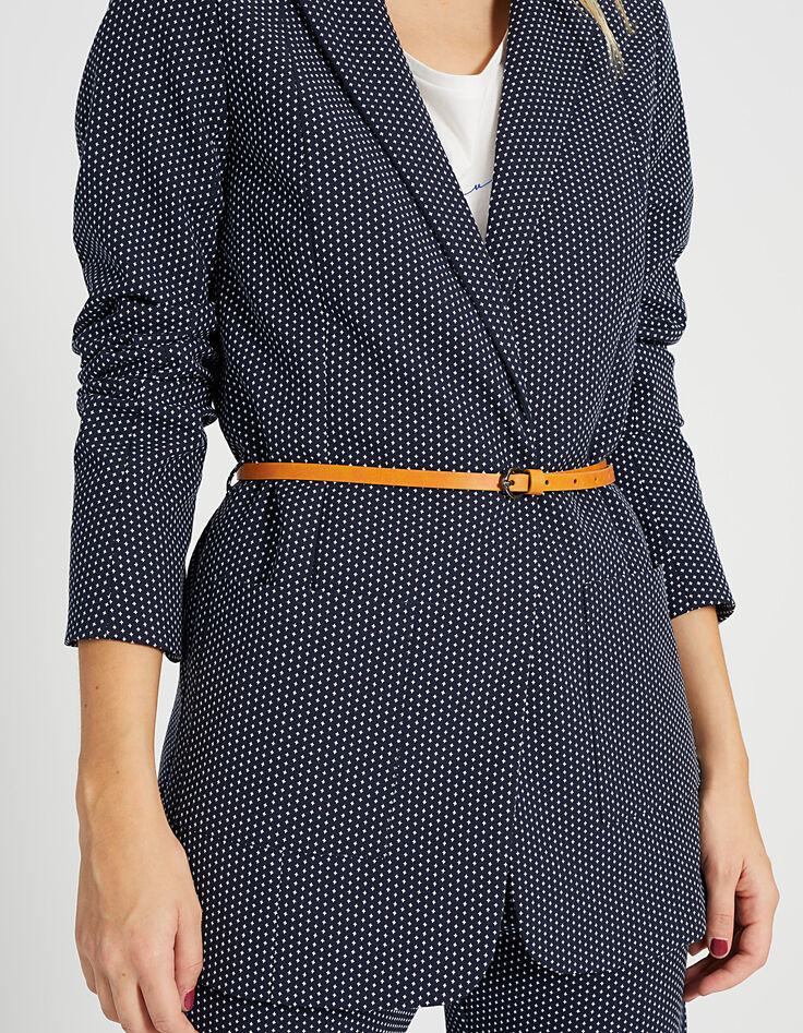 Marine colbert in jacquard met kruisjes I.Code-4