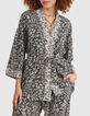Chaqueta kimono verde estampado vegetal I.Code-1