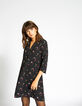 Vestido negro estampado floral I.Code-2