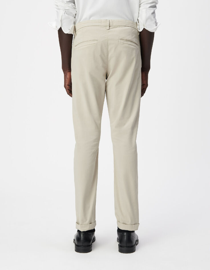 Kittfarbene SLIM-Herrenchinohose-2