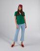 Grünes Top mit Streifenjacquard I.Code-6