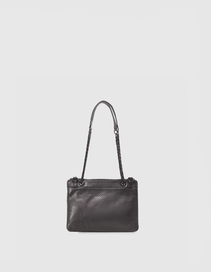Damen-Clutch 1440&nbsp;Reporter schwarz perforiertes Leder-3