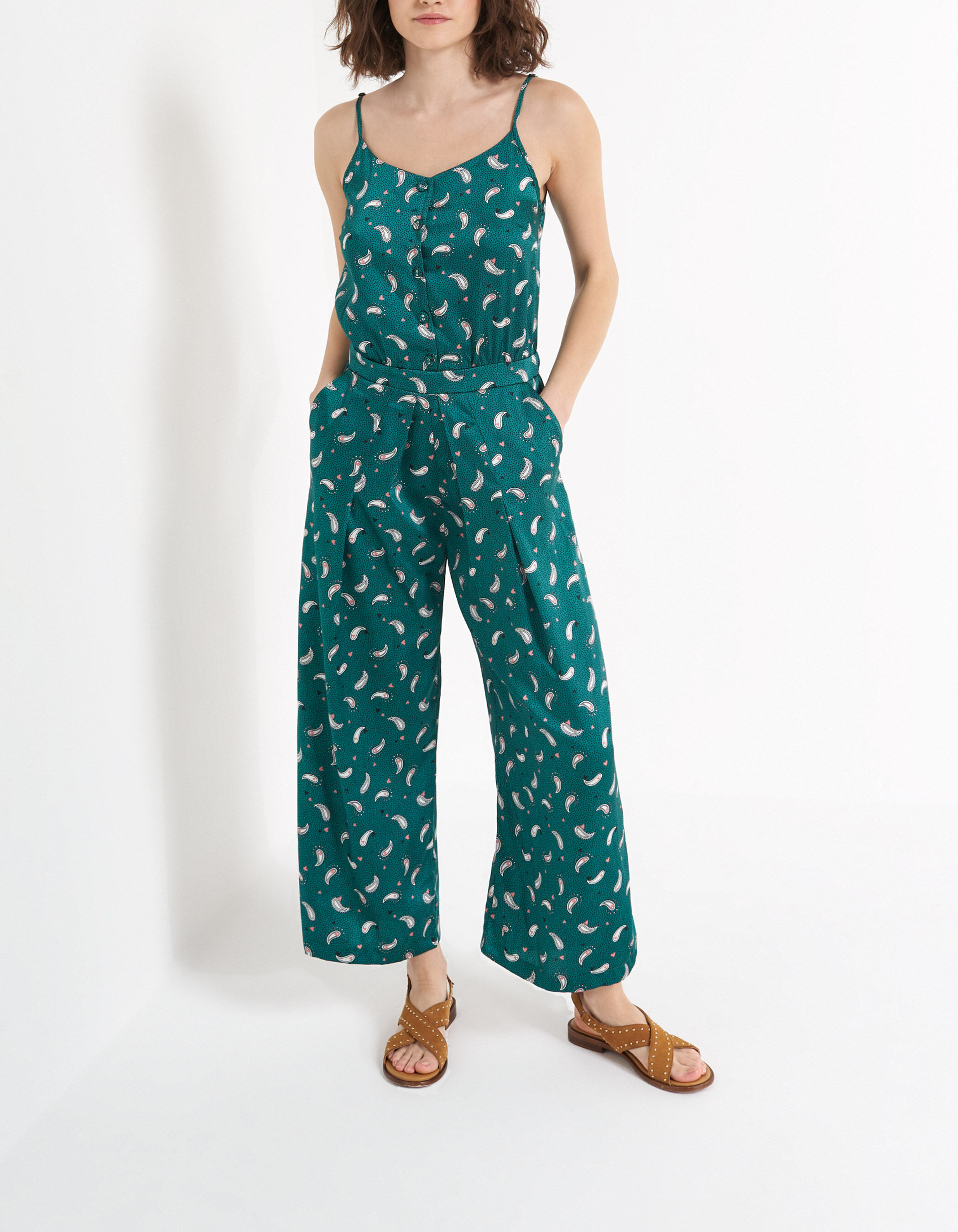Sea green jumpsuit deals