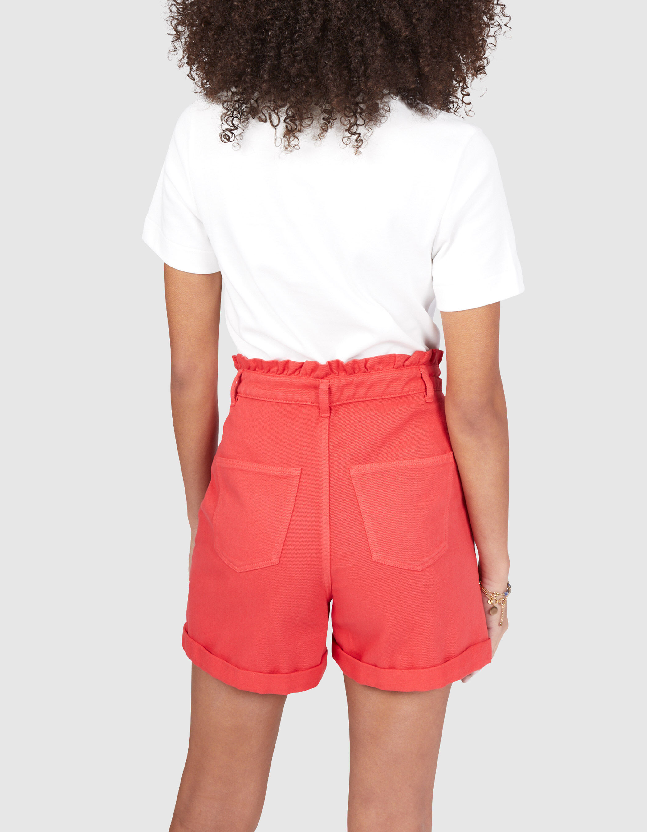 Short en jean corail I.Code