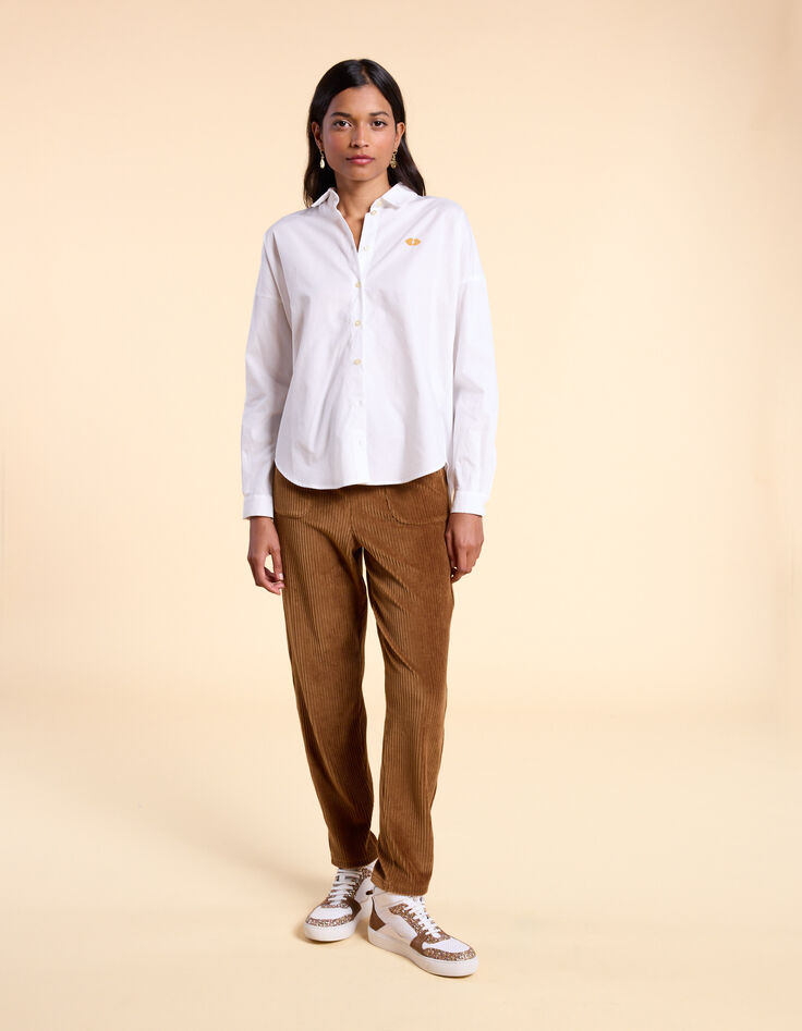 Off-white  shirt met geborduurd hartje I.Code-2