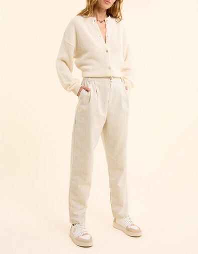 Grey striped tennis suit pants I.Code