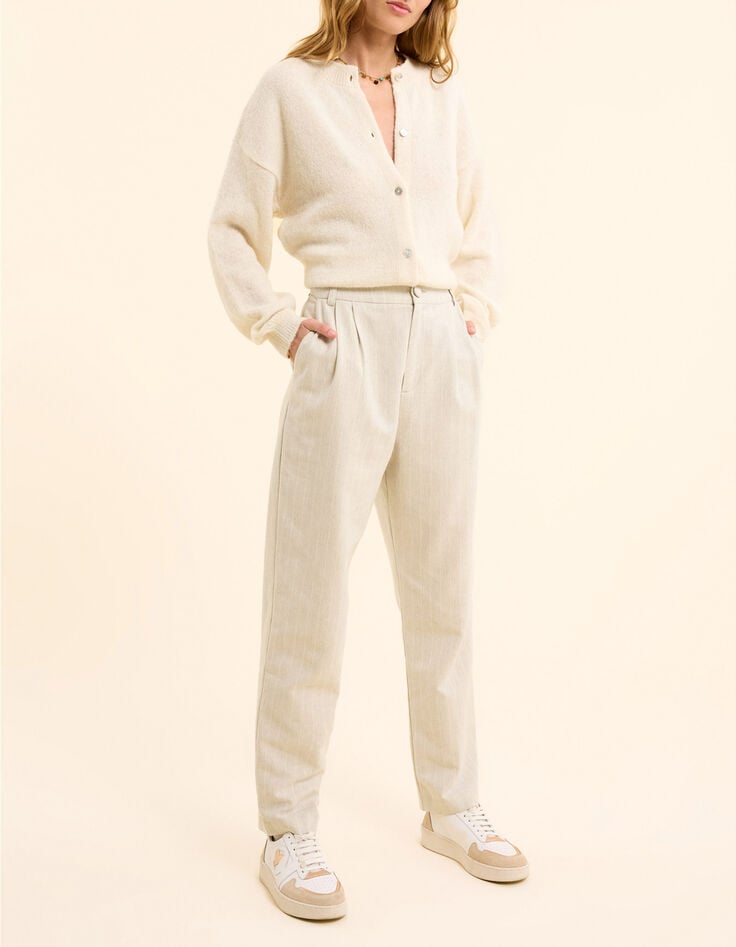 Grey striped tennis suit pants I.Code-1