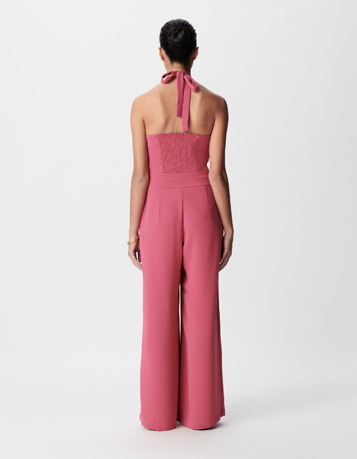 Damen Jumpsuit mit pinker Halfterhose-3
