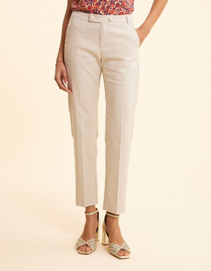 Wijde indigo geplooide broek I.Code-4