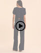 I.Code navy buttoned back top-2