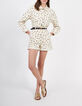 Chaqueta vaquera crudo estampado florecitas rock I.Code -2